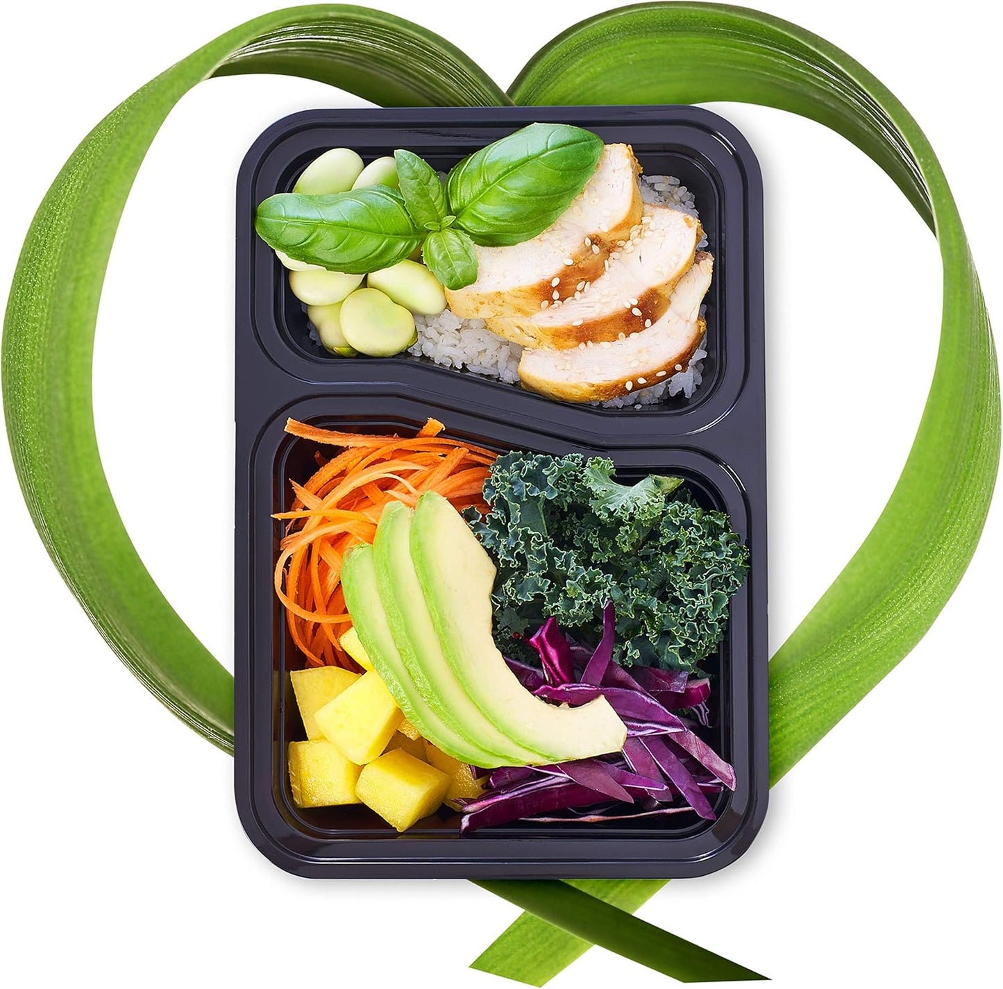 2-Fach Meal Prep Container, 20 Pack