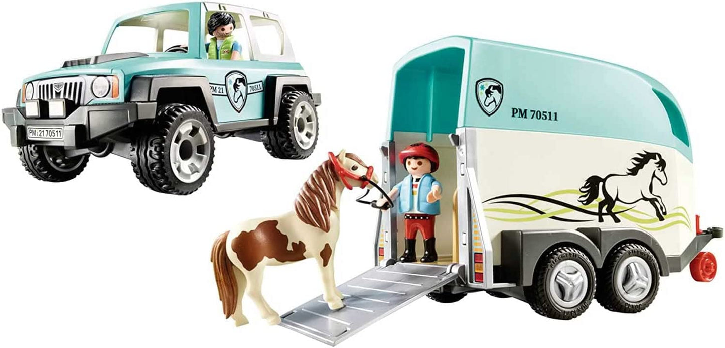 70511 Country PKW mit Ponyanhänger, Konstruktionsspielzeug