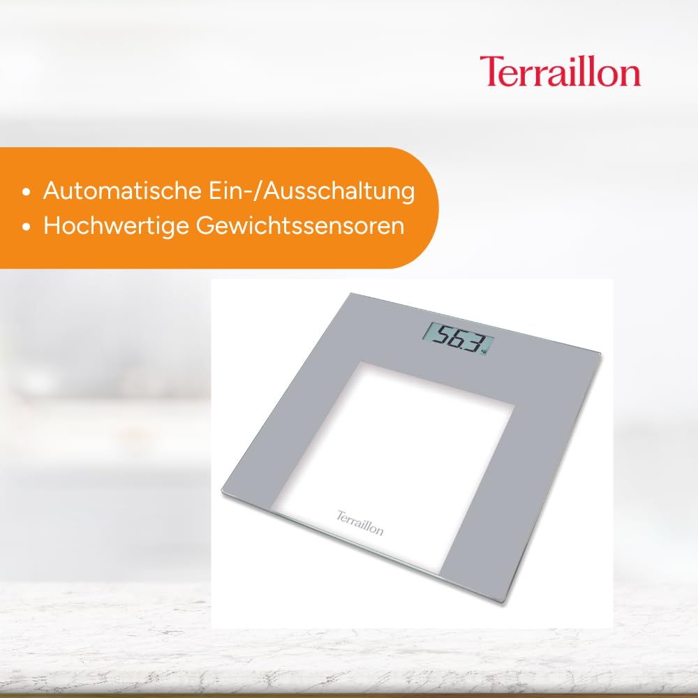 TP1000 Rechteck , Elektronische Personenwaage, Grau