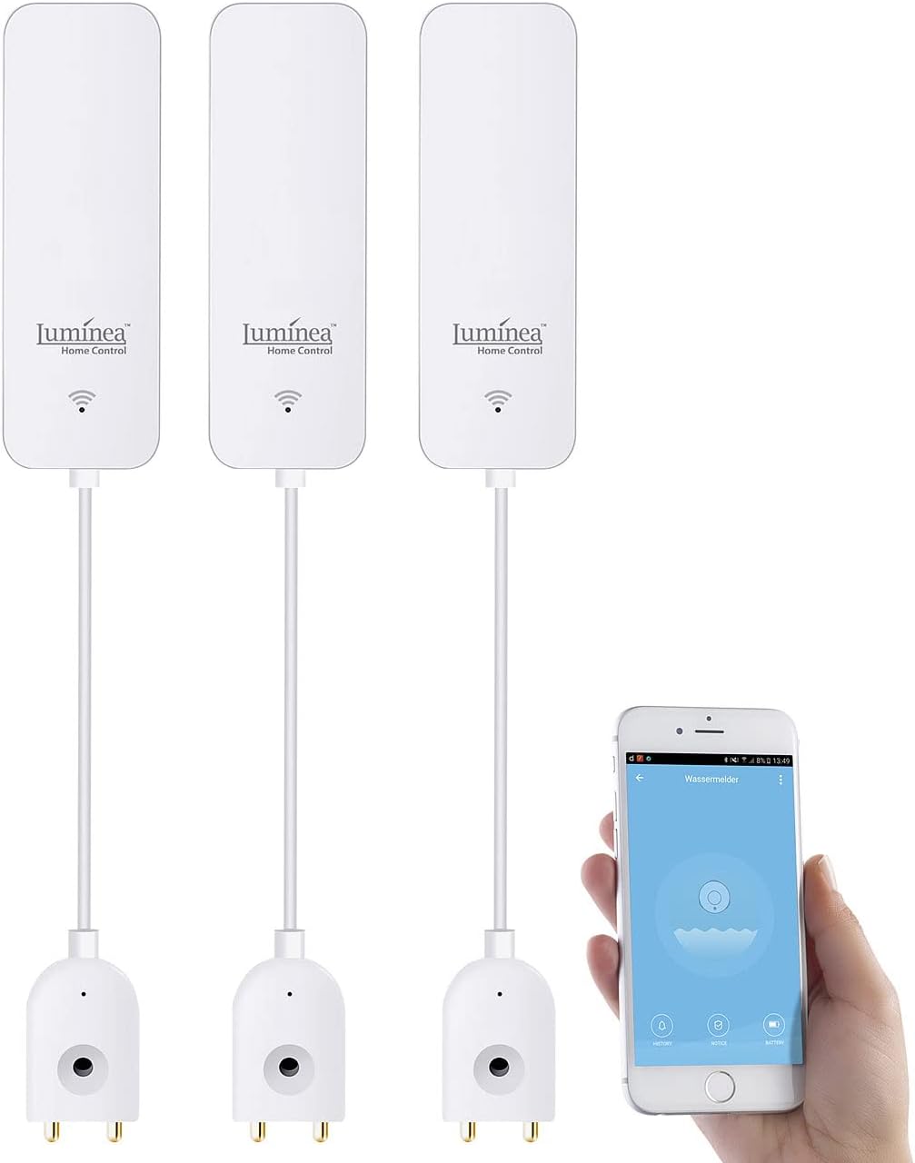 3er-Set ZigBee-Wassermelder