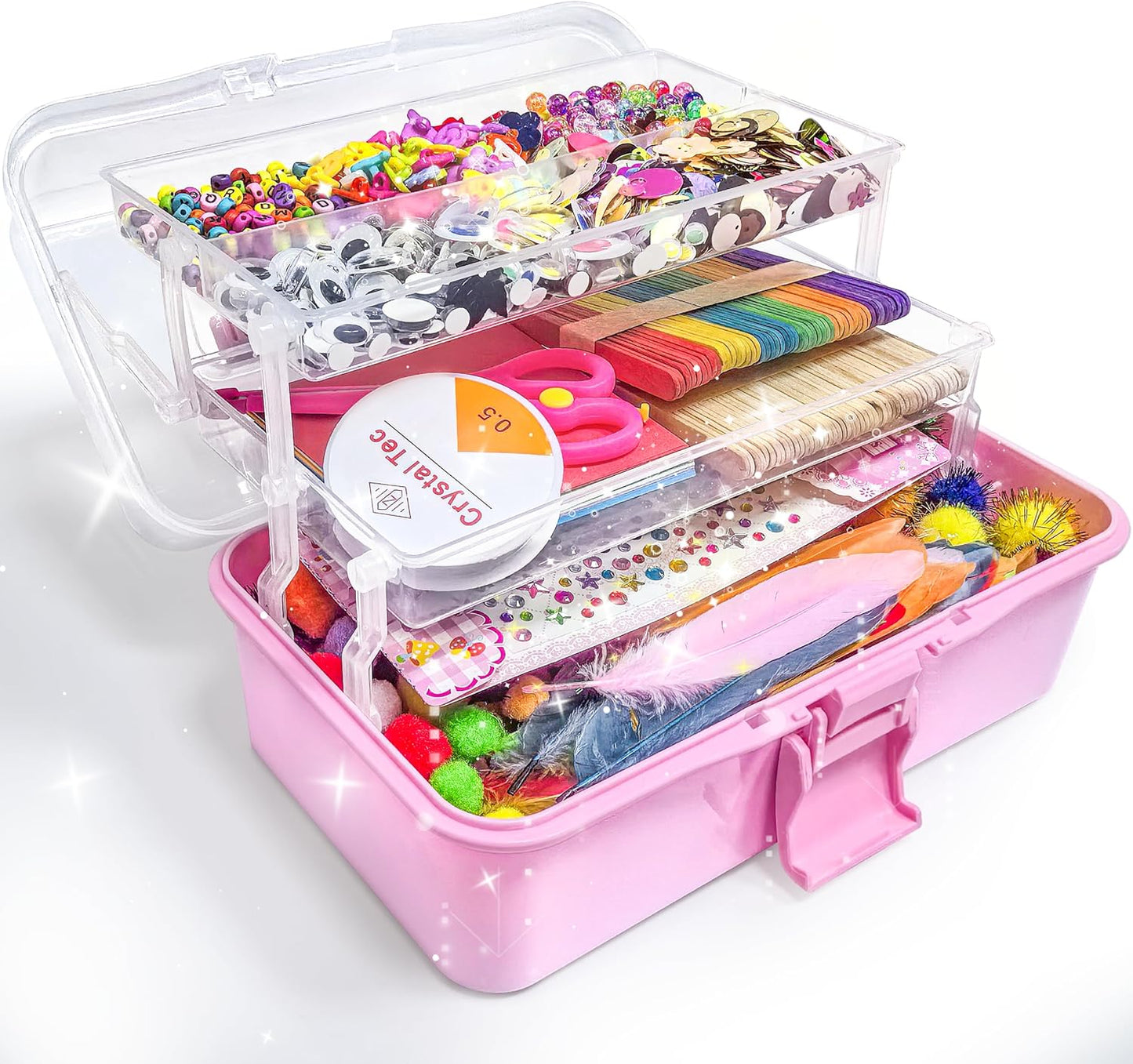 Kinder Bastelbox, Rosa 3000Pcs