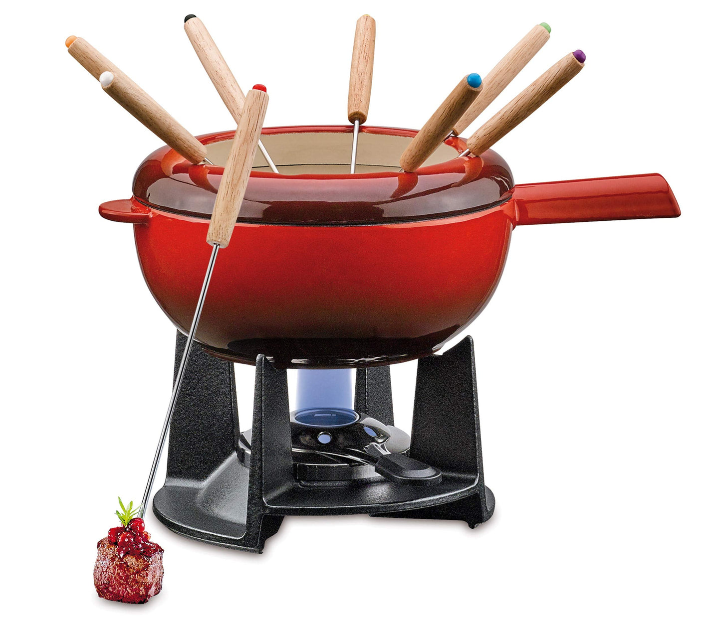 Fondue Garnitur, Rot, Single