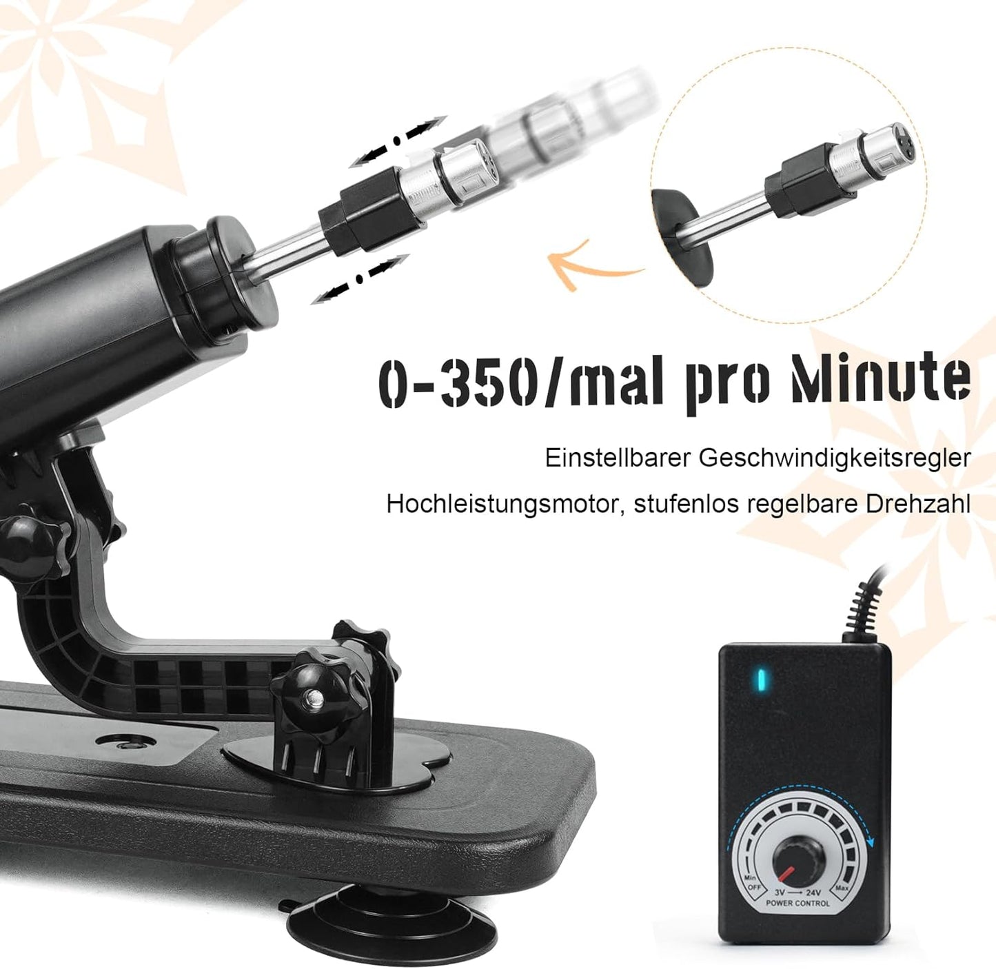 Automatische Sexmaschine B3 mit Masturbator und Dildos, B3