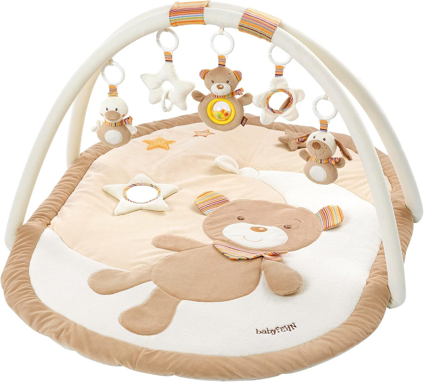 3D-Activity-Decke Bär Rainbow mit abnehmbaren Spielzeugen, Rainbow