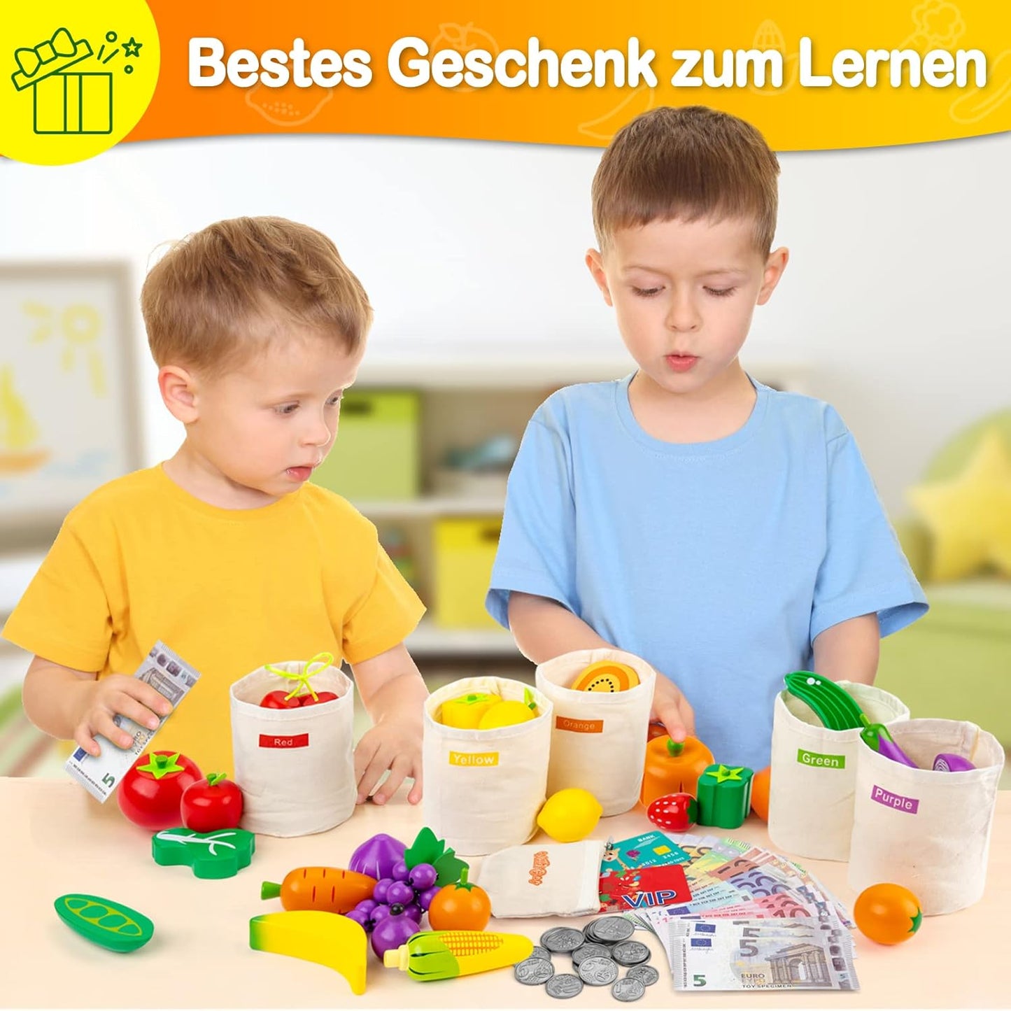 Kaufladen Zubehörset mit Spielgeld