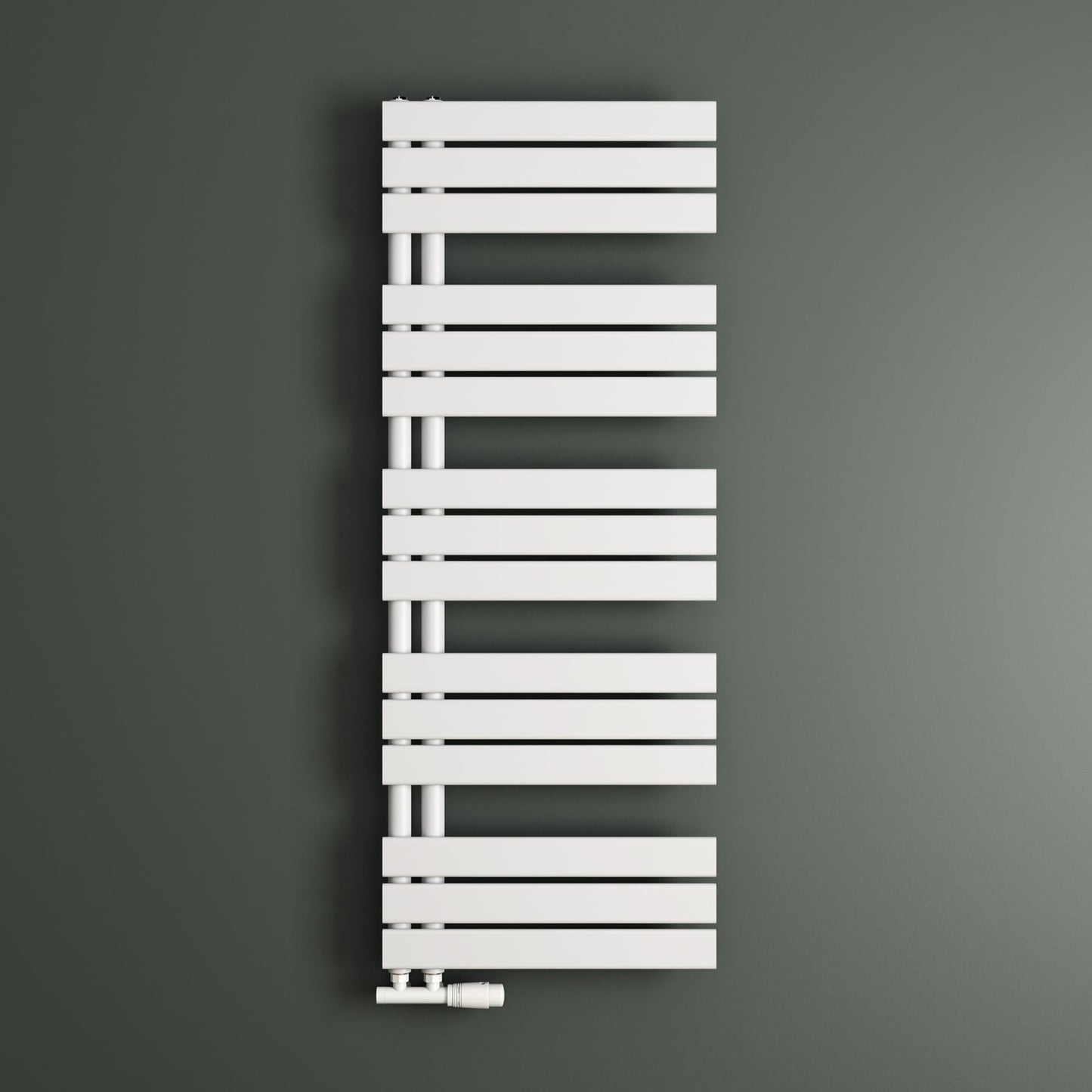 Badheizkörper mit Handtuchhalter (131x50cm), 131x50cm Weiss