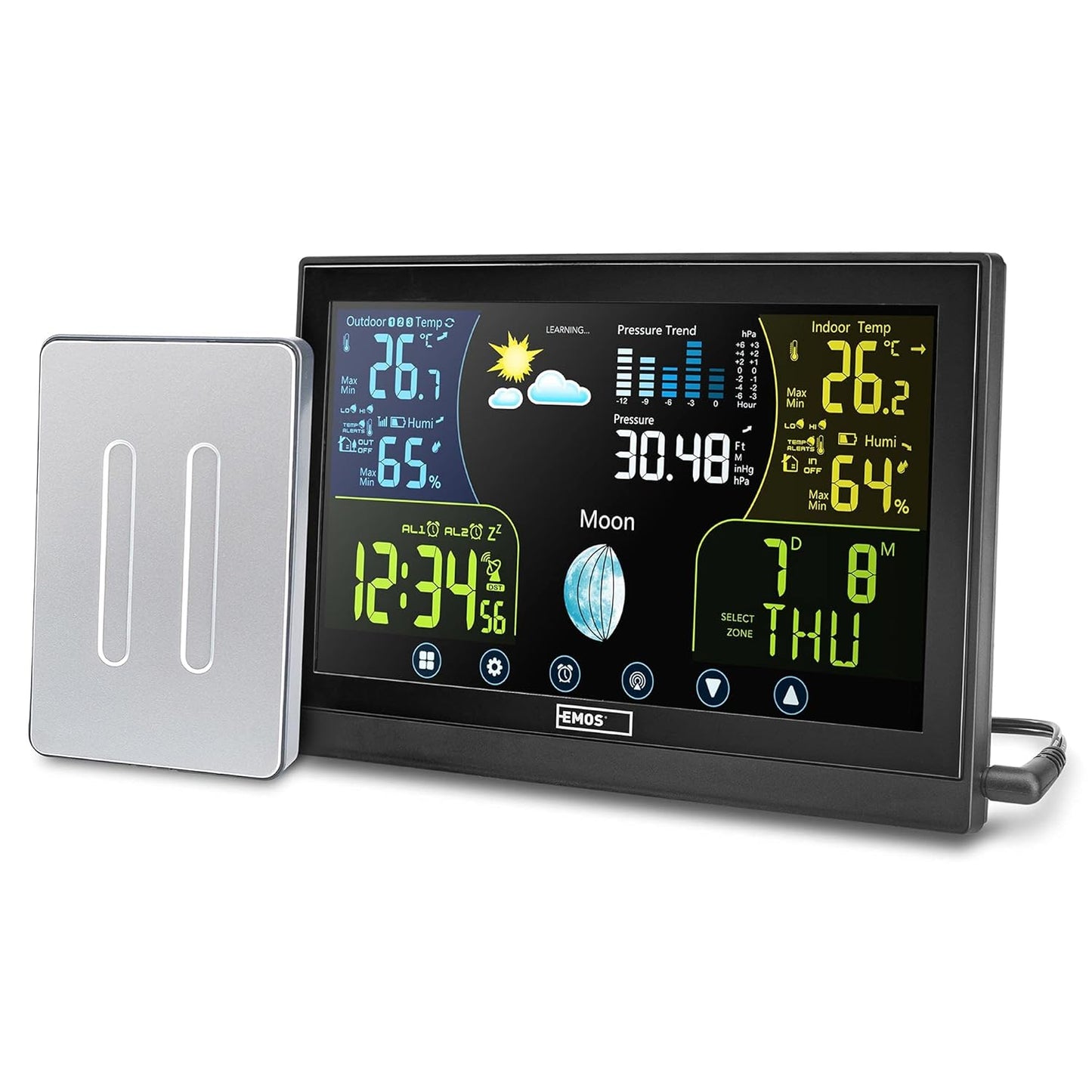 Wetterstation mit Funkuhr und Aussensensor