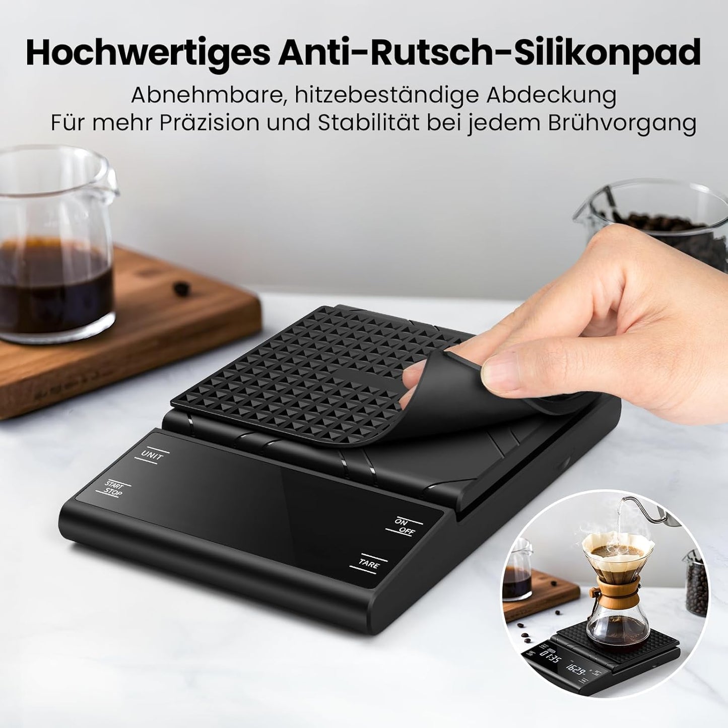 Digitale Kaffeewaage mit Timer
