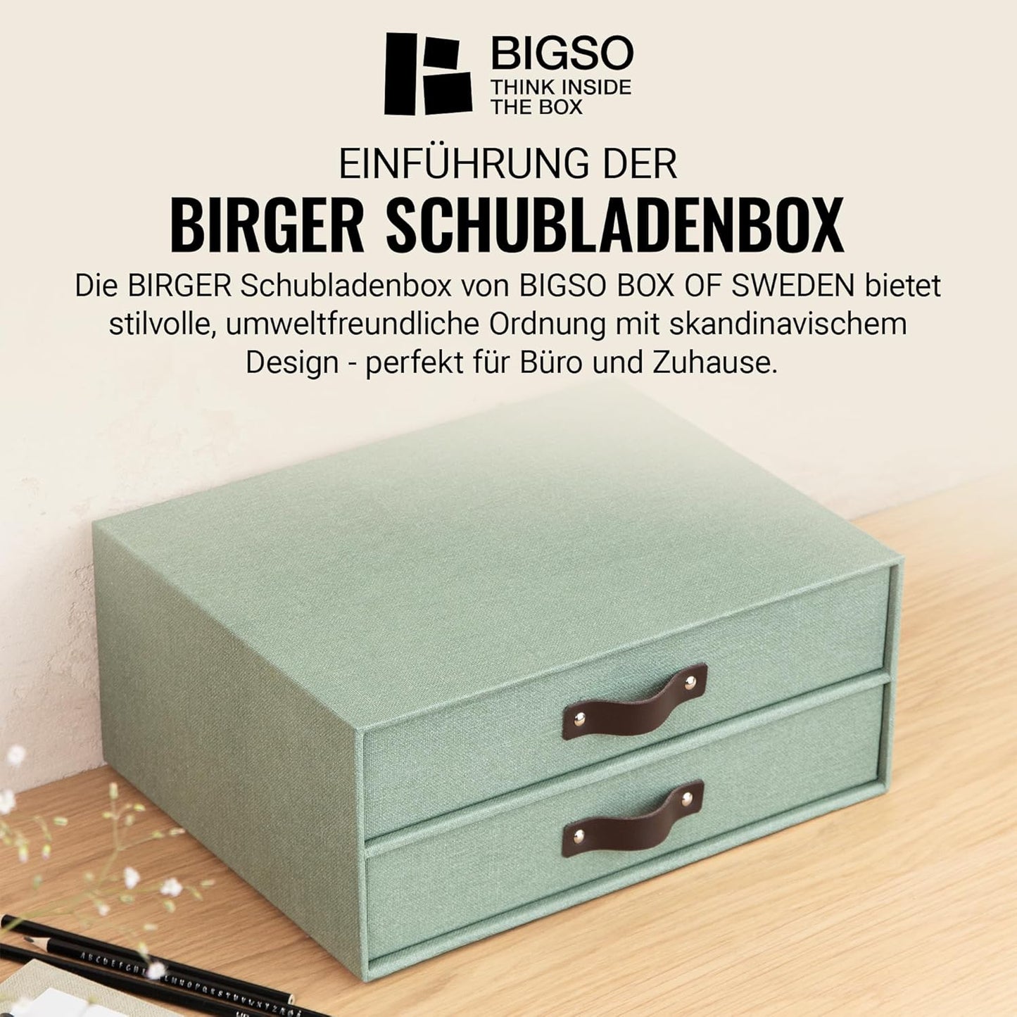 Schubladenbox Birger, Mintgrün
