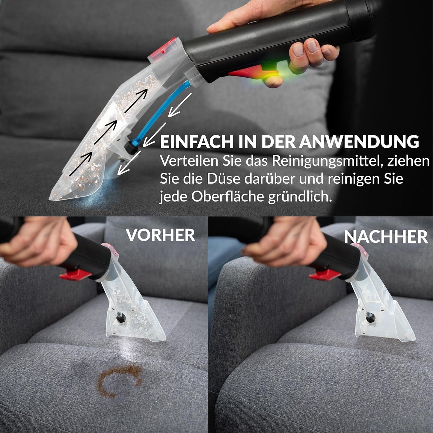 Waschsauger mit 20L-Behälter und HEPA-Filter