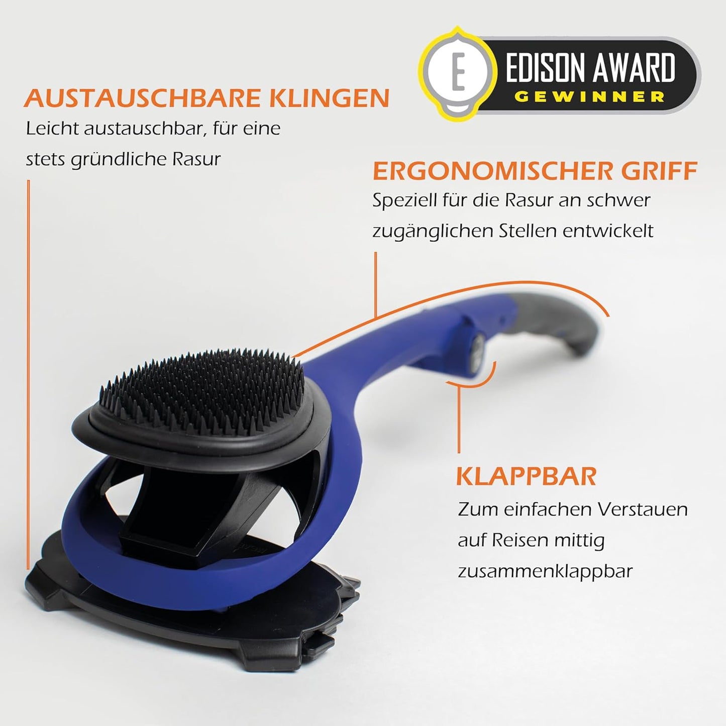 Ergonomischer Rückenrasierer 2.0 Elite mit Ersatzklingen, Bakblade 2.0 Elite