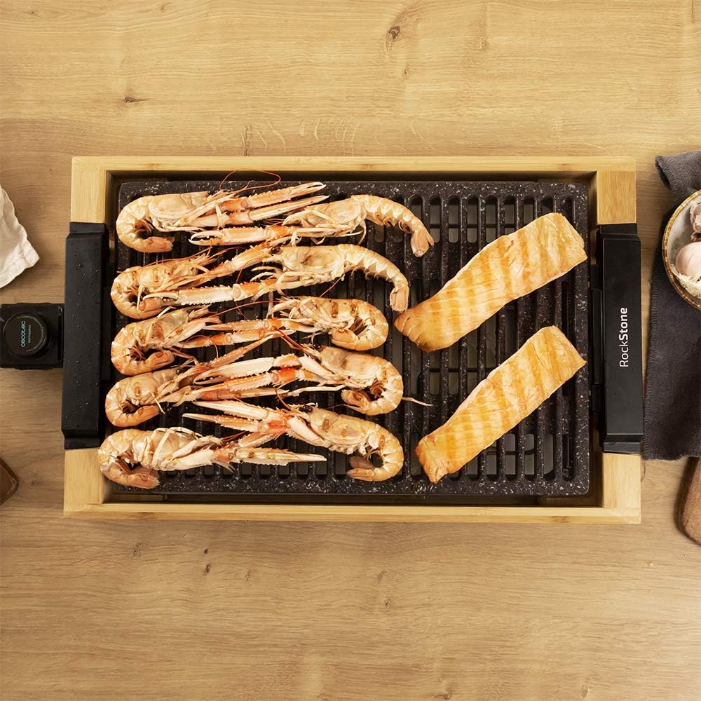Elektrische Grillplatte Tasty&Grill 2000 mit Thermostat, Linestone, 2000 W