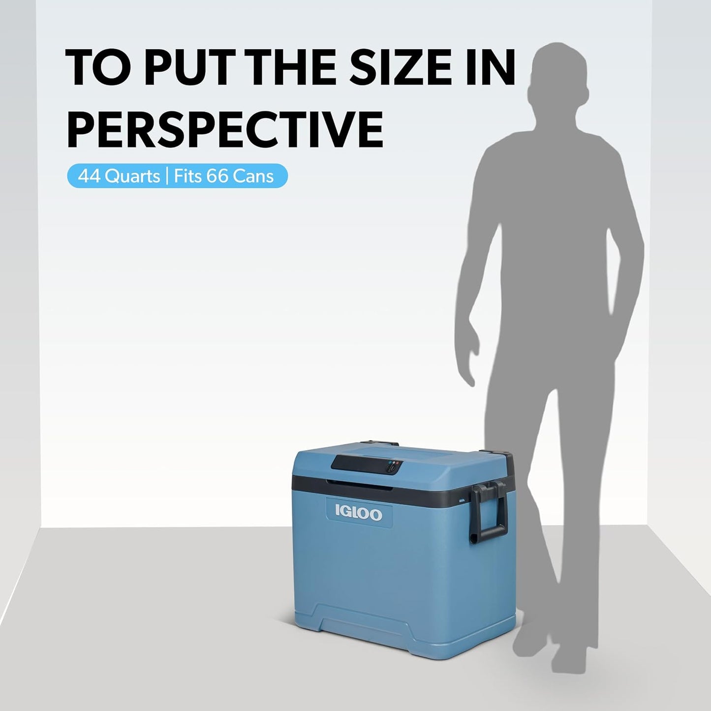 Passiv-Kühlbox 42L für Camping & Outdoor, 44 L Blau