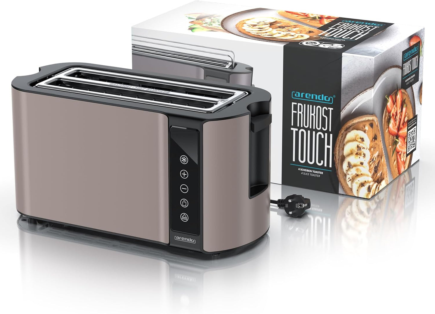 Langschlitztoaster mit Touchscreen, F: Taupe
