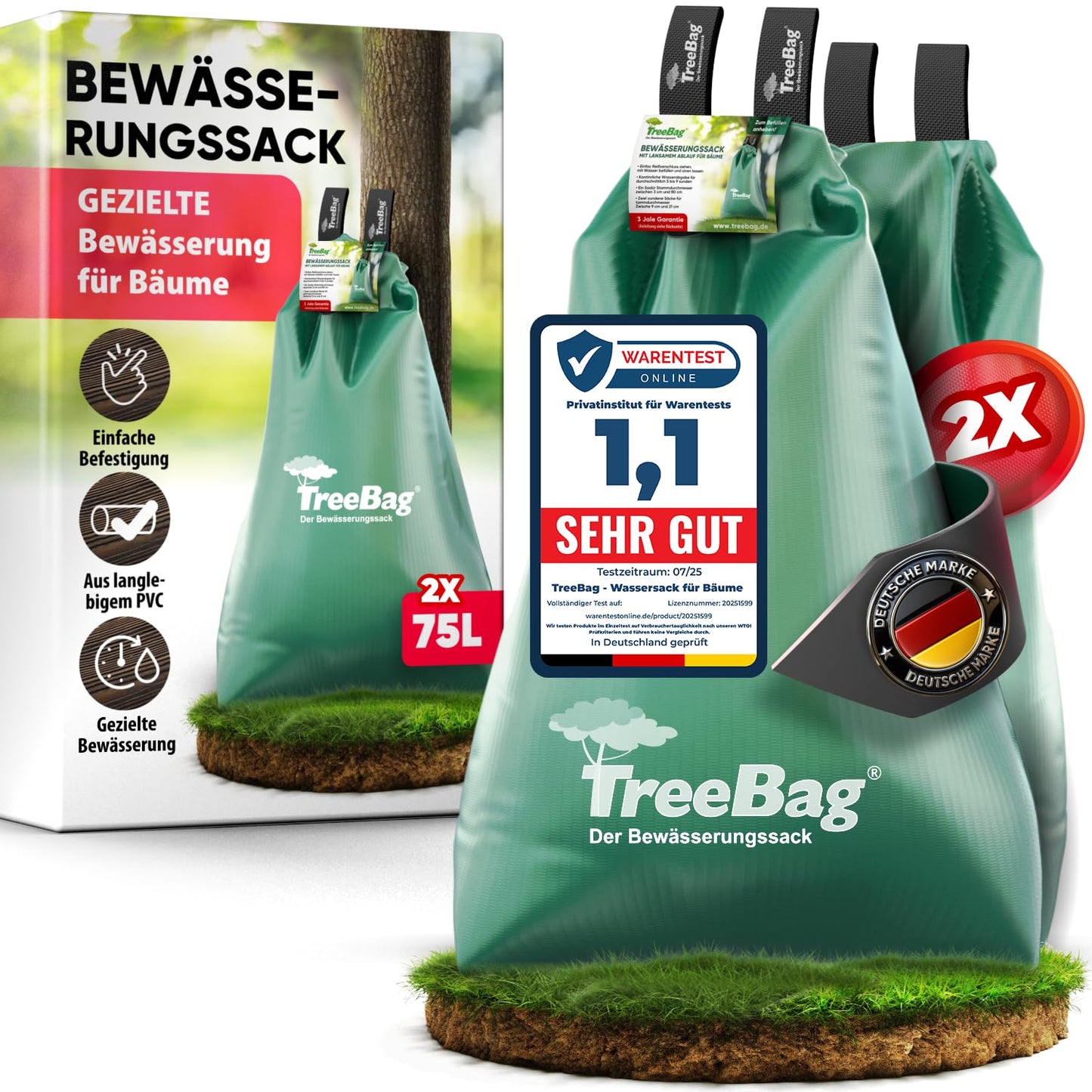Baumbewässerungssack-Set, 75 l 2