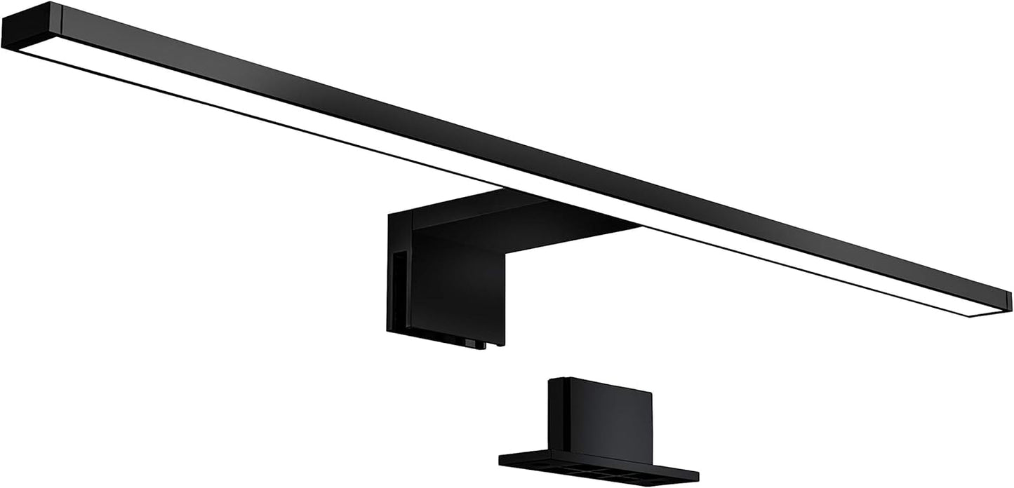 Spiegelleuchte, Schwarz - 60 cm