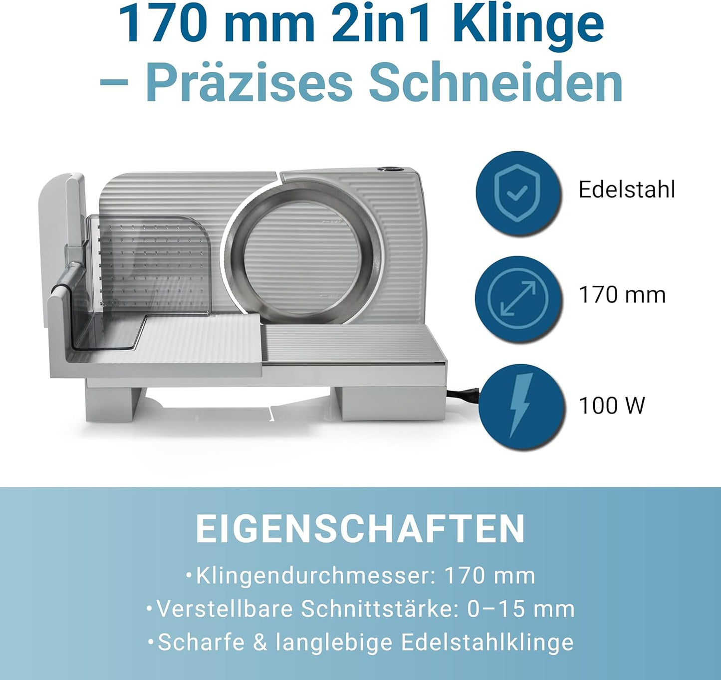 Elektrischer Allesschneider RS72, Silber Rs72