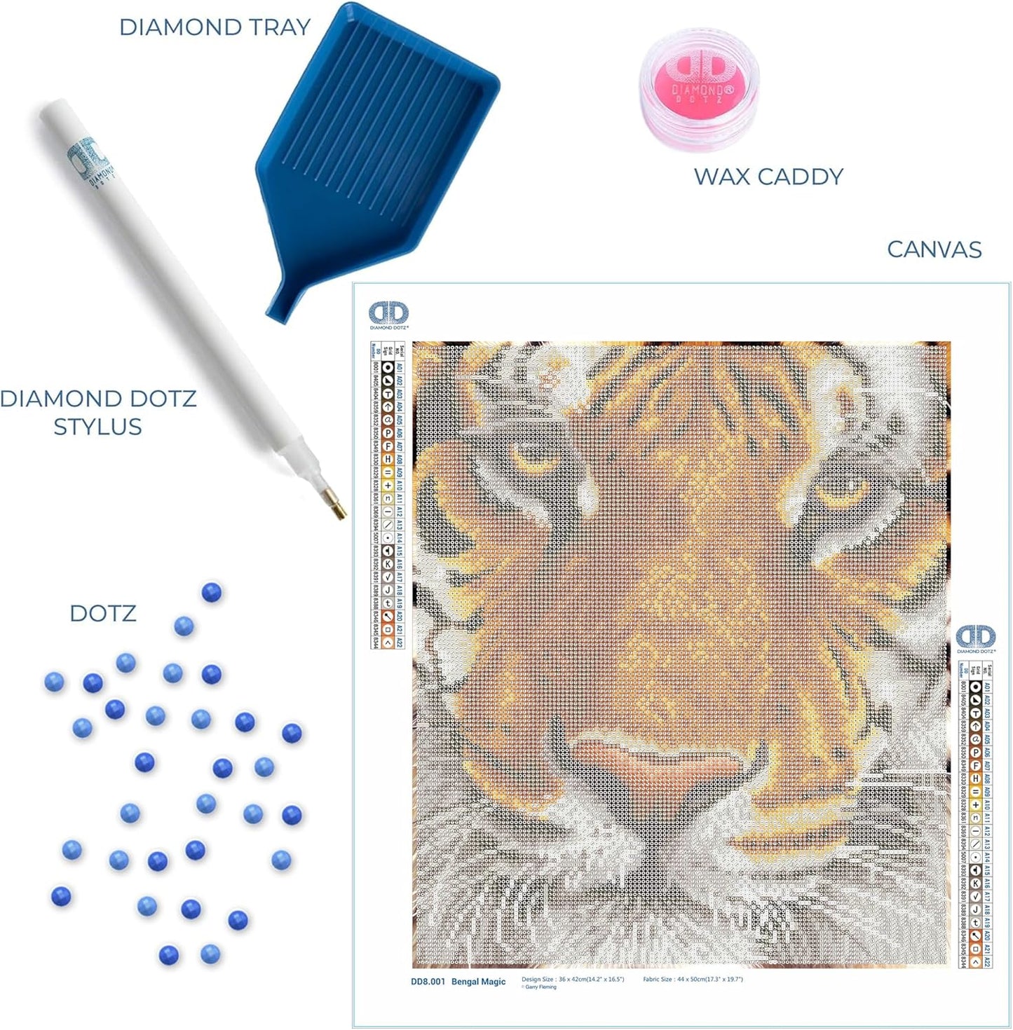 Diamond Painting Set Bengal Tiger Magie, Bengal Tiger Magie