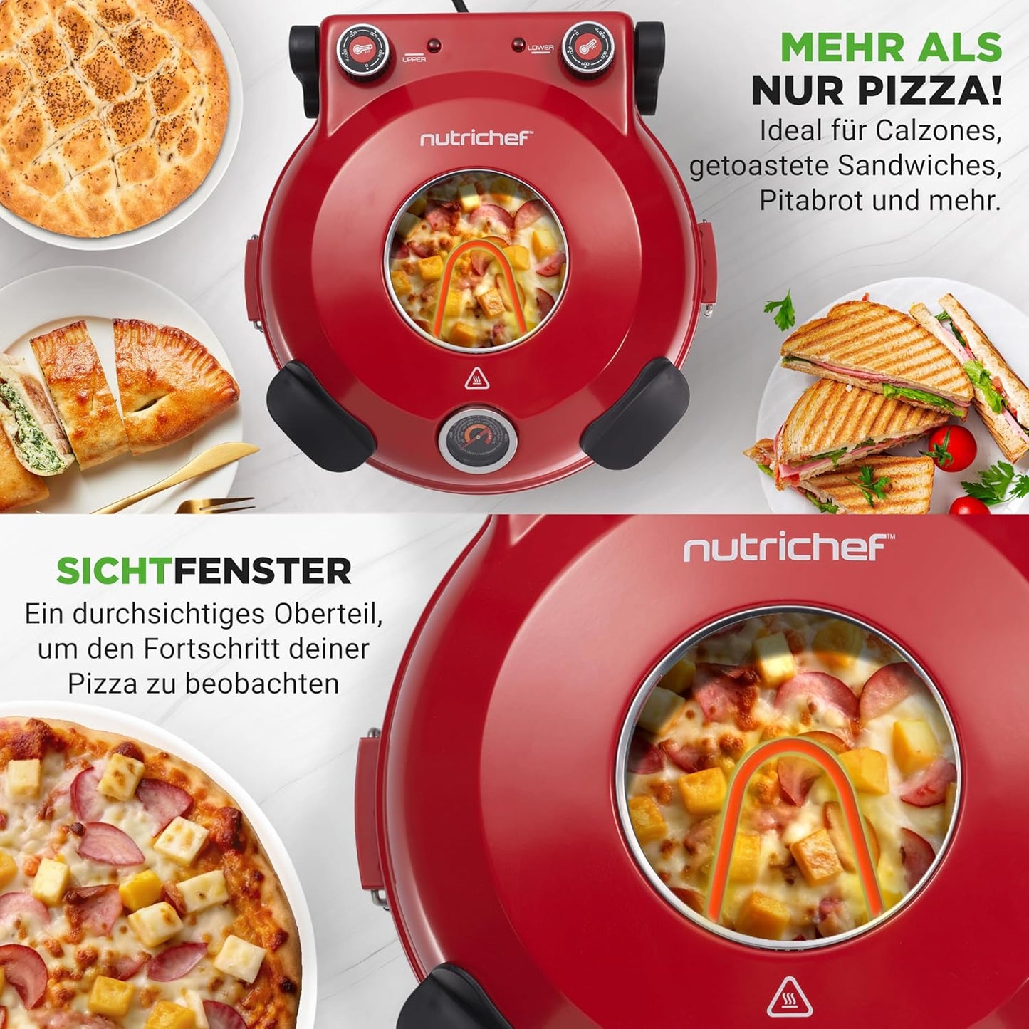 Pizzaofen mit Zubehör, Red