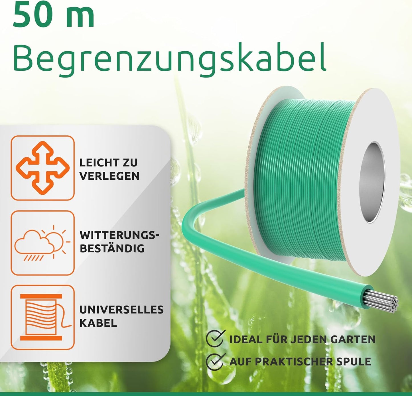 Begrenzungskabel für Mähroboter, 50m
