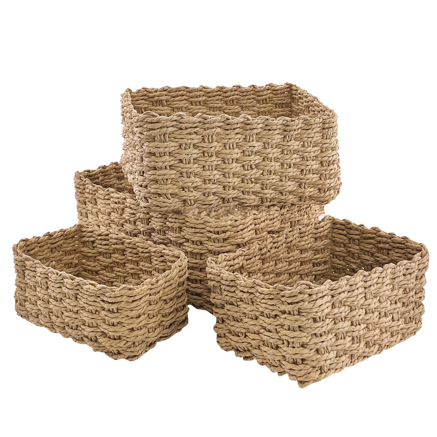 4-teiliges Aufbewahrungskörbe-Set, Gelb