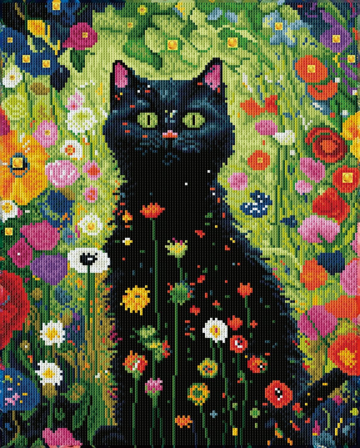 Diamond Painting Katze im Garten