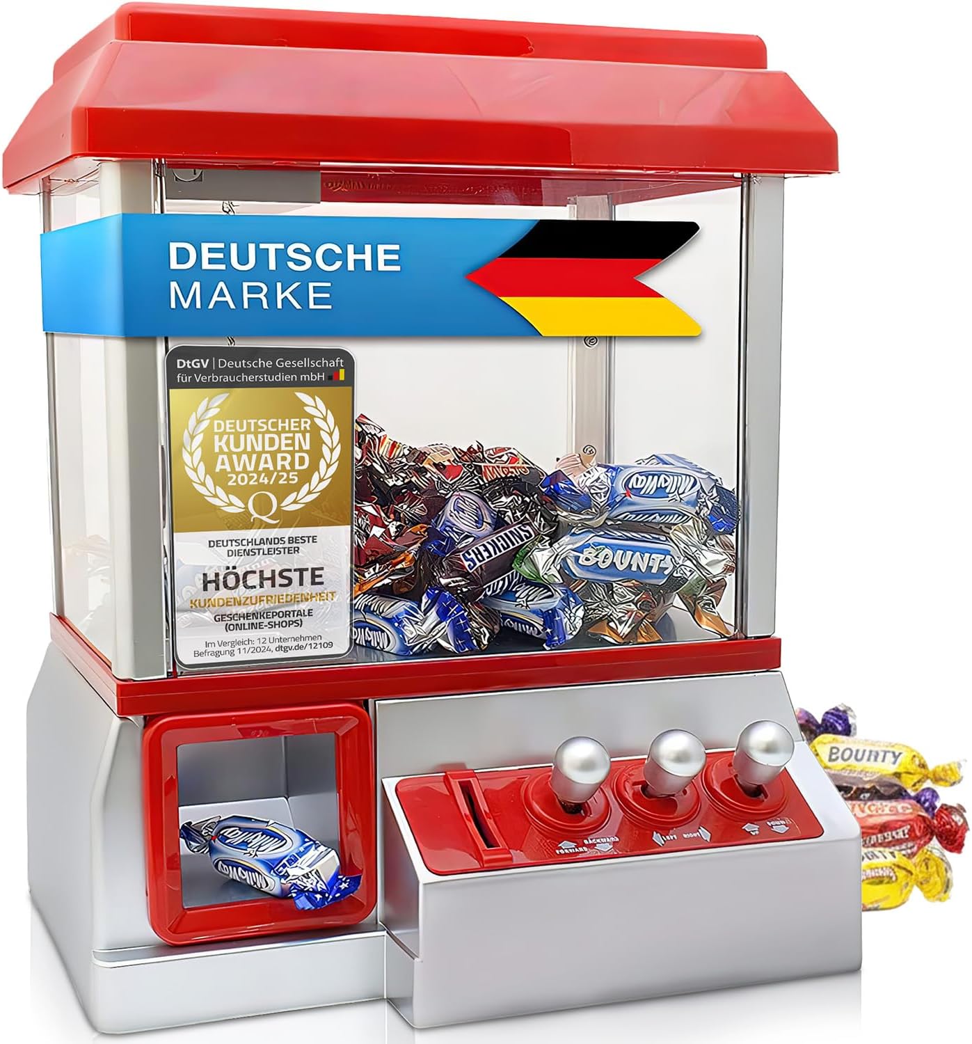 Süssigkeiten-Greifautomat für Kinder, Rot