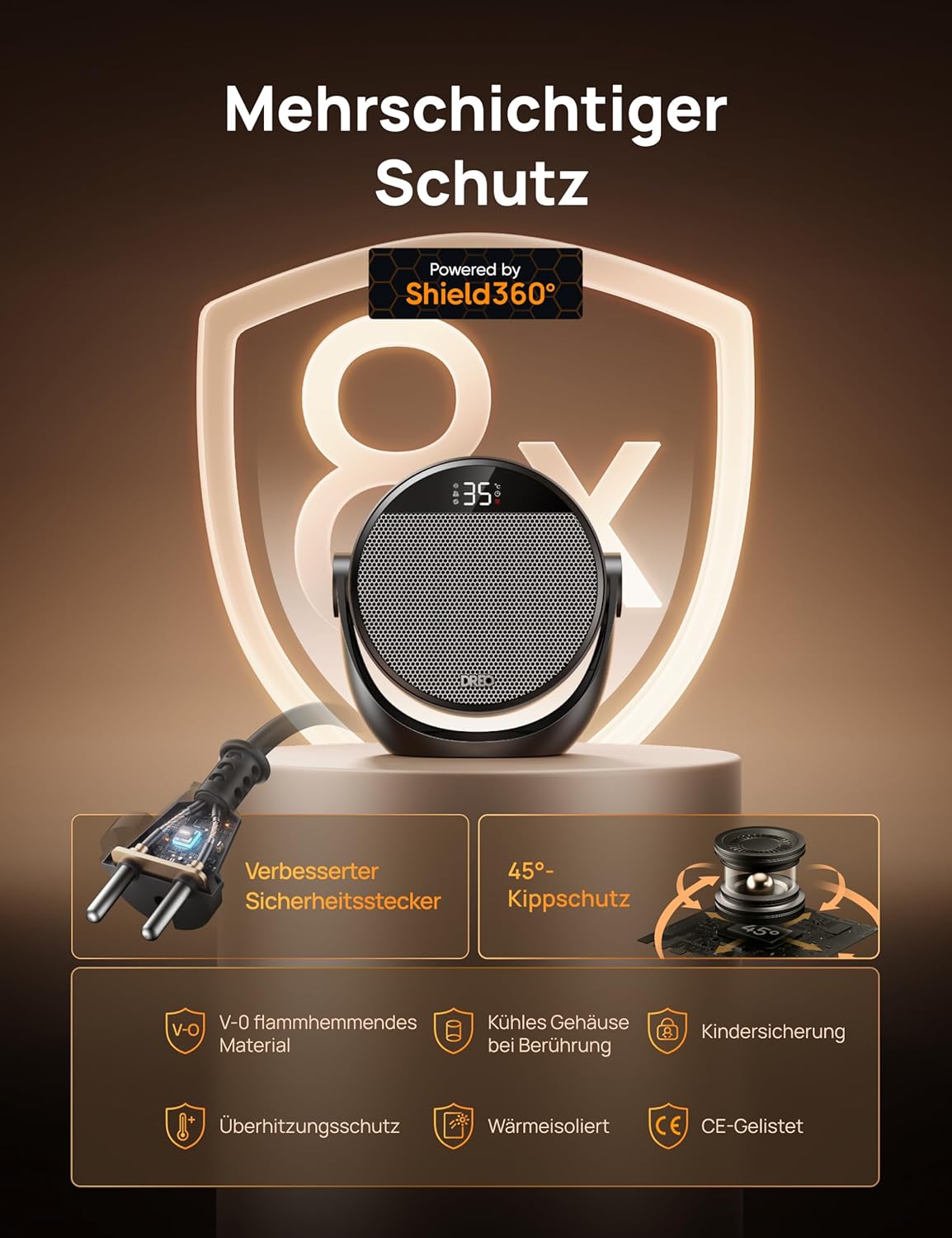 Heizlüfter, Schwarz