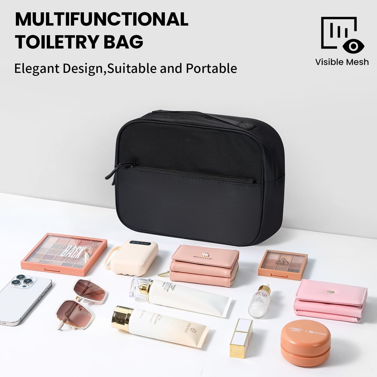 8-teiliges Packwürfel-Set, Schwarz