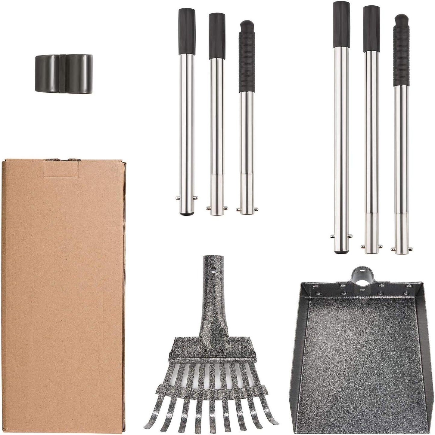 Hundekotschaufel mit Rechen, 2 Stück (1er Pack)
