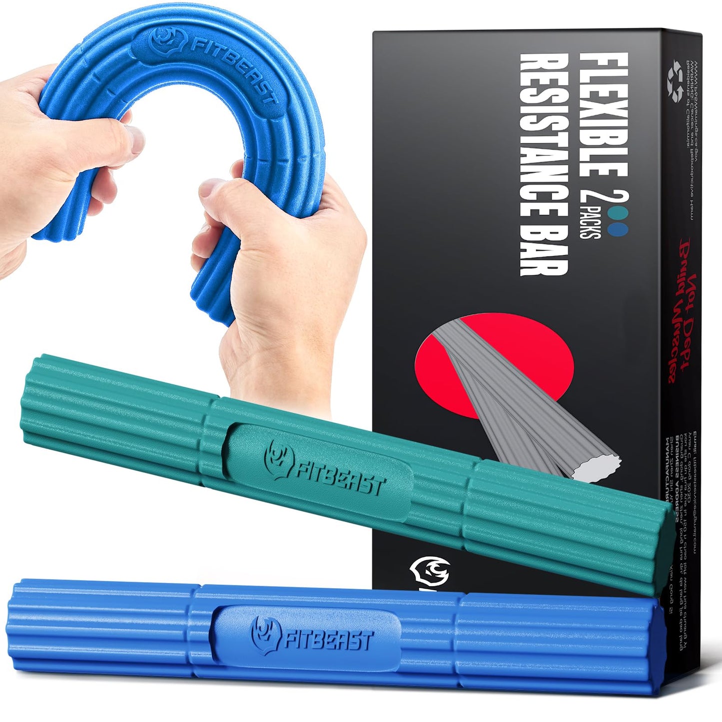 2er-Set Widerstandsstange für Griffkraft, 2er-Set - Grün Blau