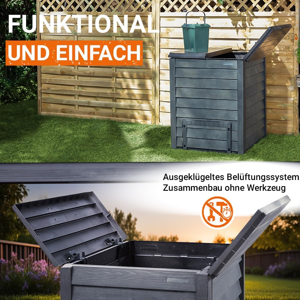 Thermo-Wood Komposter mit Bodengitter, 400 Liter, 400 L inkl. Bodengitter