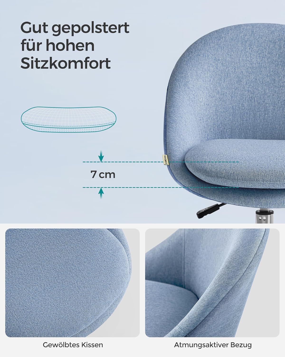 Homeoffice Stuhl, Blau