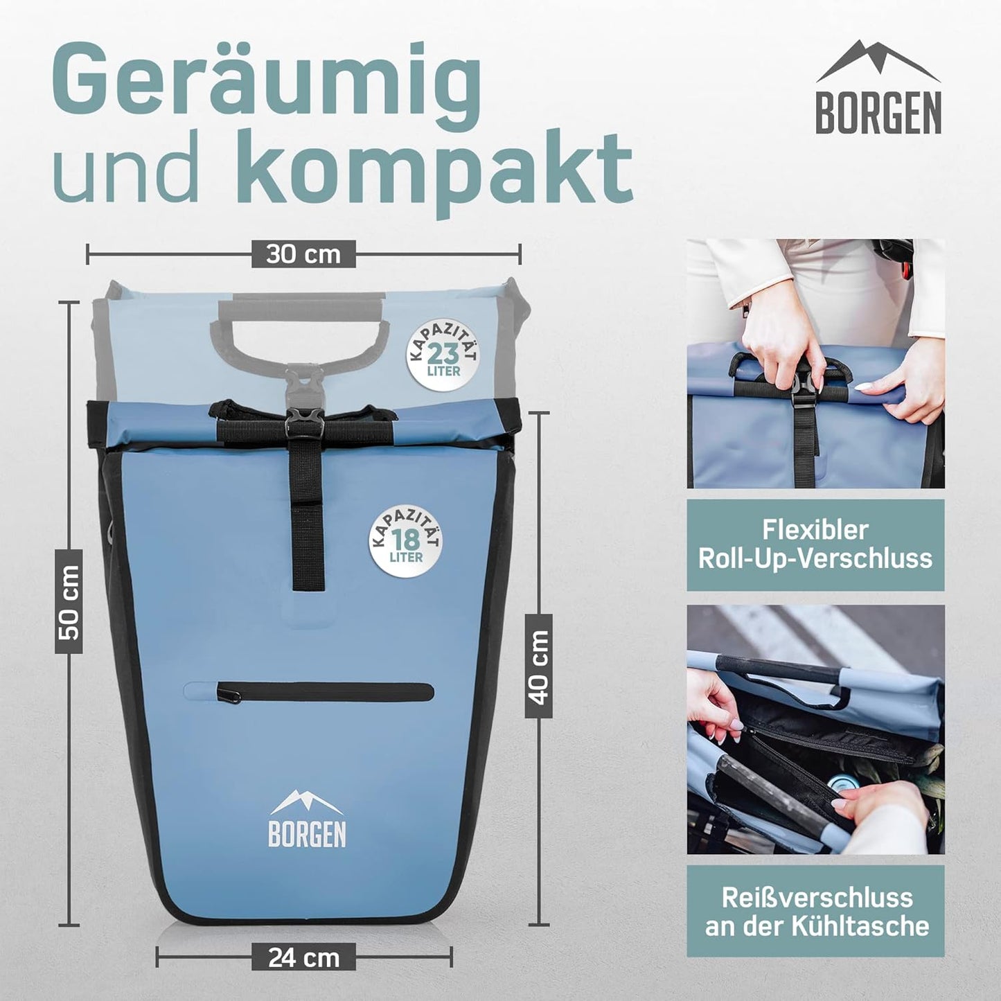 Fahrrad Einkaufstasche, Blau