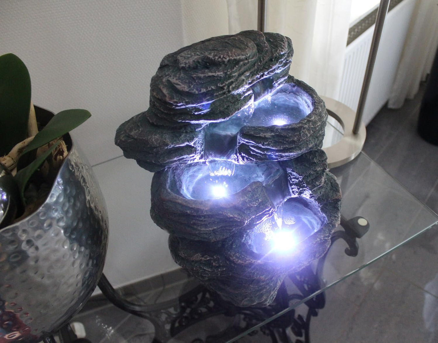 Springbrunnen Niagara mit LED Beleuchtung