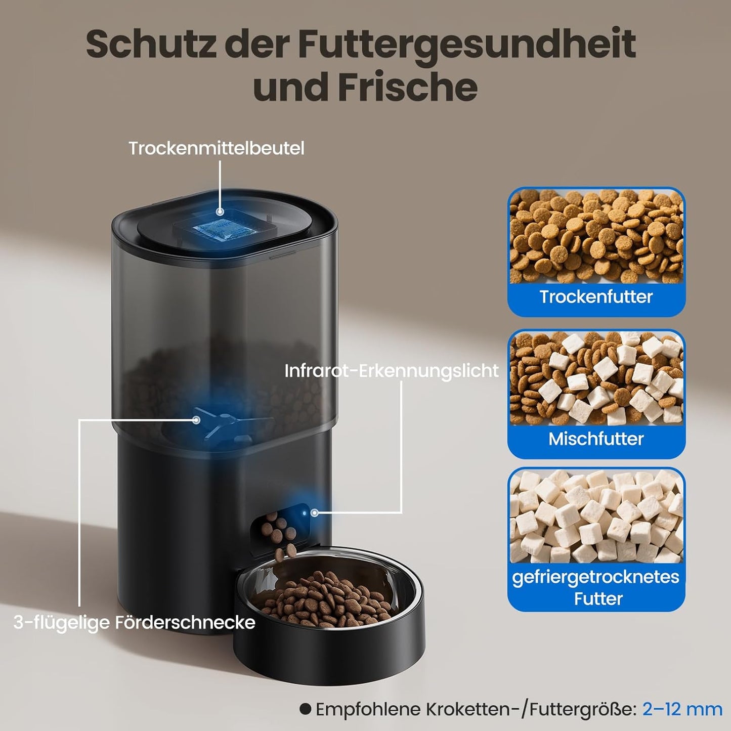 Automatischer Katzenfutterspender mit Katzenbrunnen