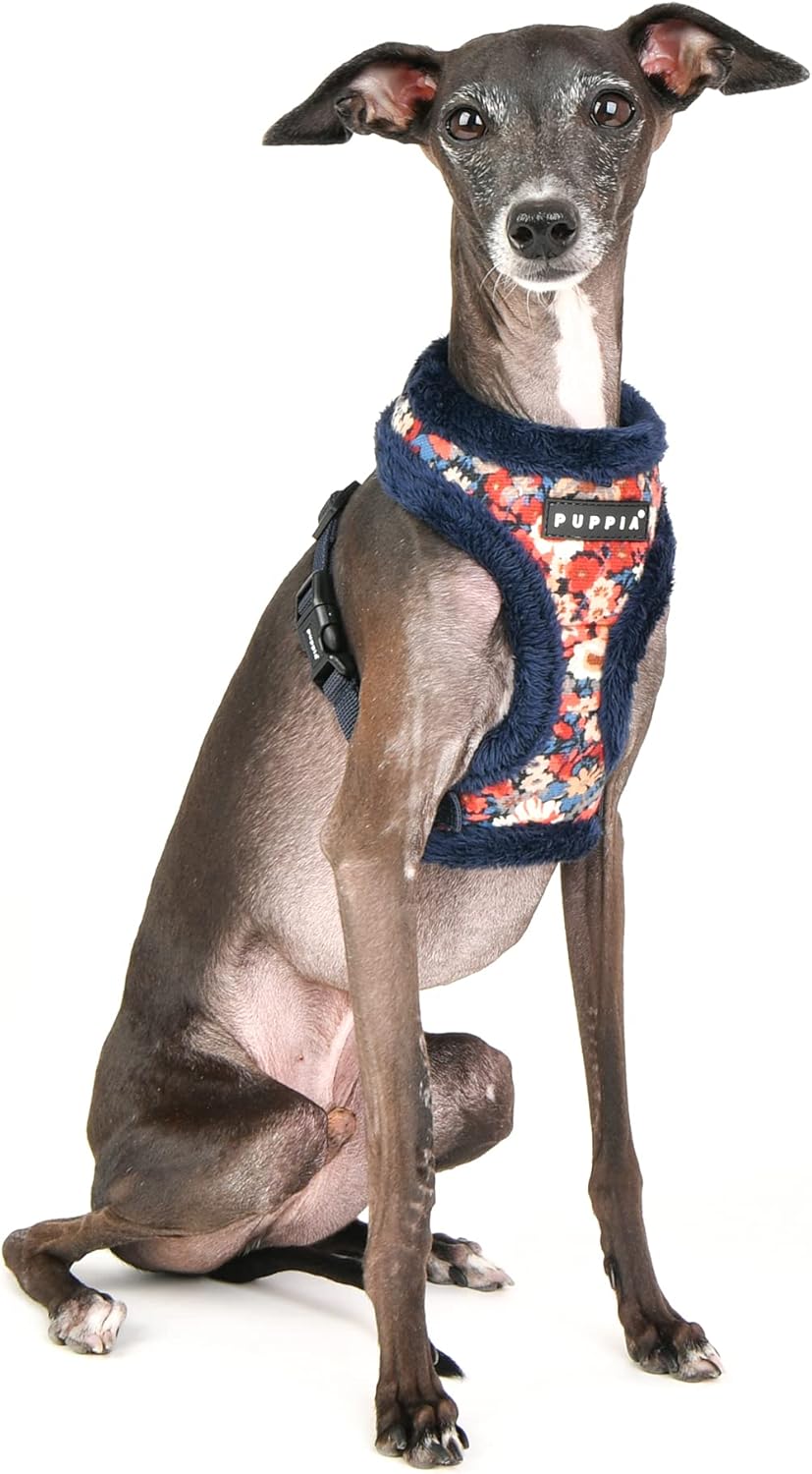 Verstellbares Hundegeschirr inkl. Smart-Tag-Anhänger, Navy Blau L