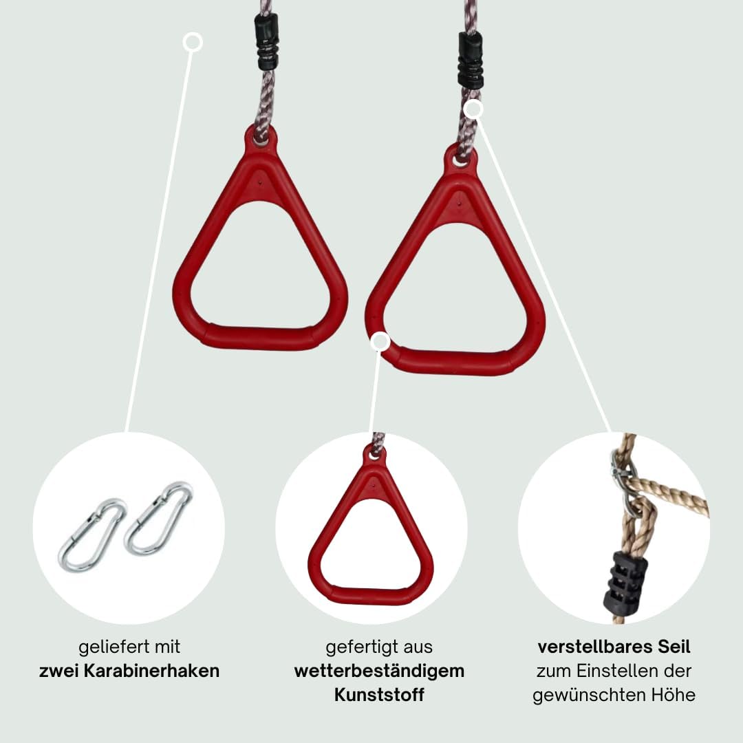 Turnringe, Ringe Kunststoff Rot