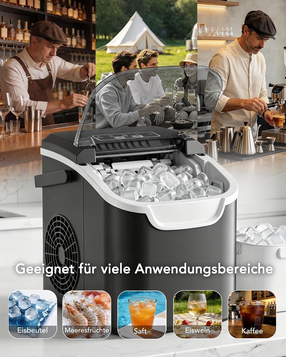 Eiswürfelmaschine, Tiefschwarz