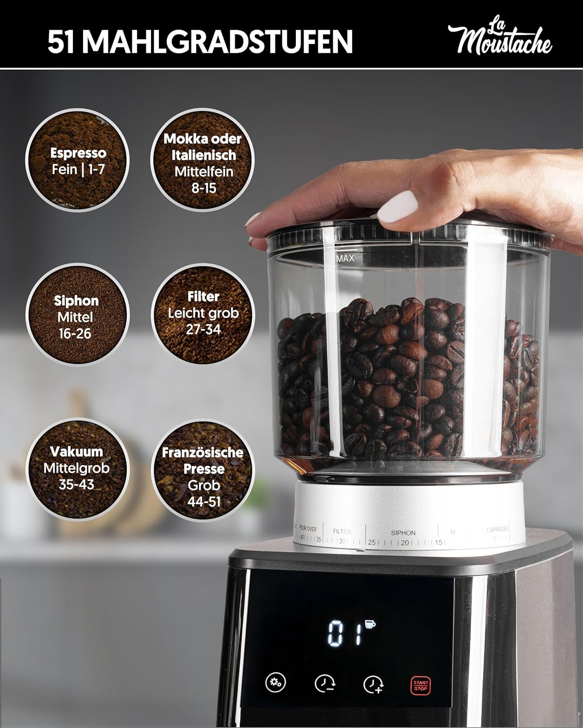 Kaffeemühle GrindMaster BD-CG018, BD-CG018