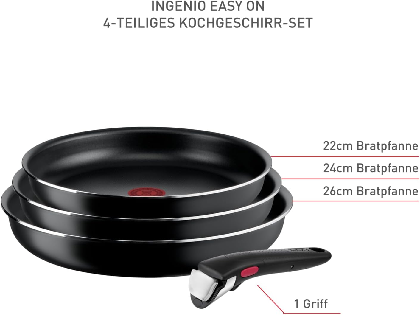 Ingenio Easy On Pfannenset, 4-tlg. Pfannen-Set