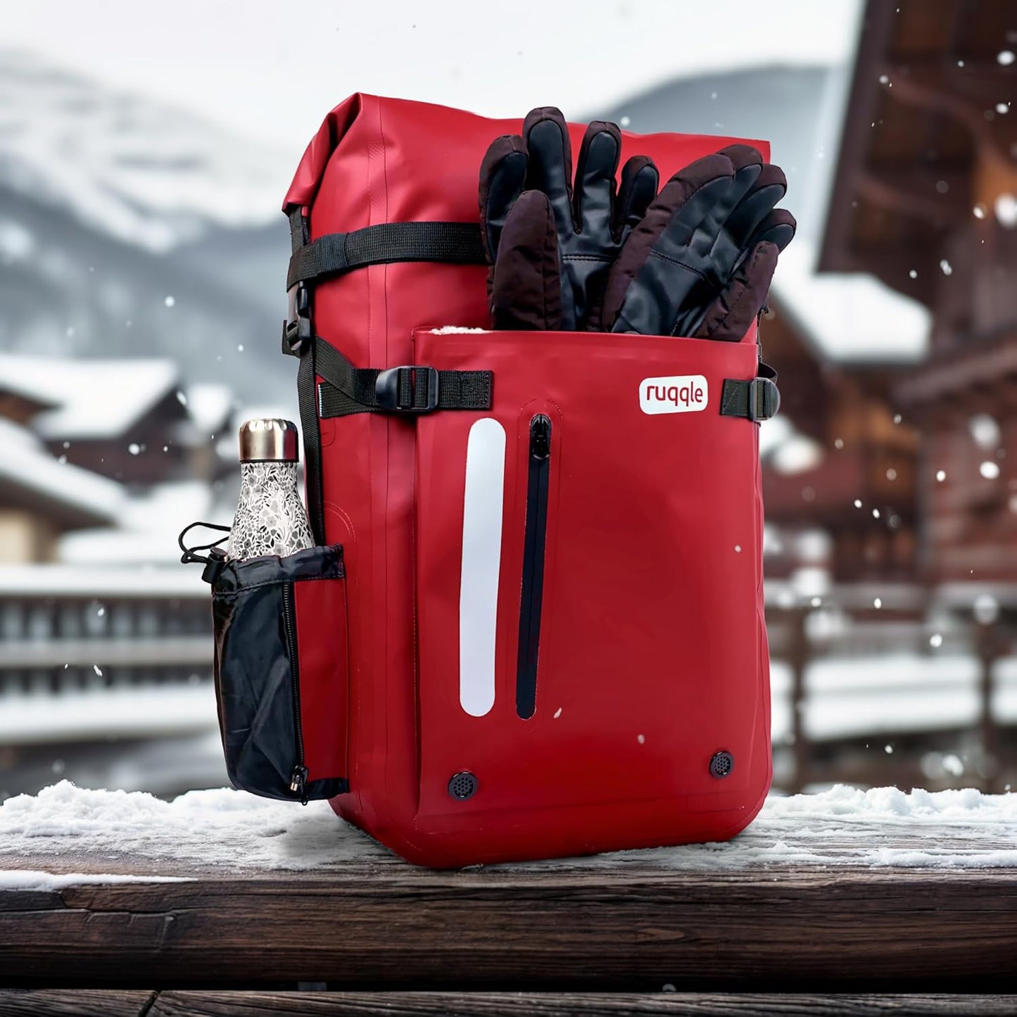 Wasserdichter Rucksack, 45L, 45 Liter Rot
