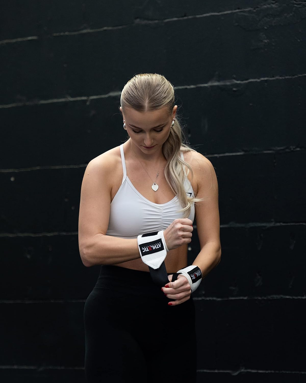 Handgelenkbandagen für Fitness & Krafttraining, Weiss