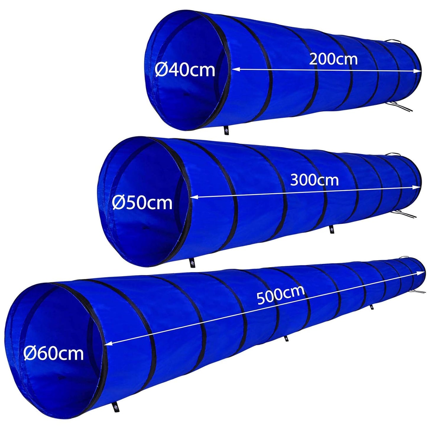 Agility Tunnel, 500x60 cm, Blau (L) 500x60 cm