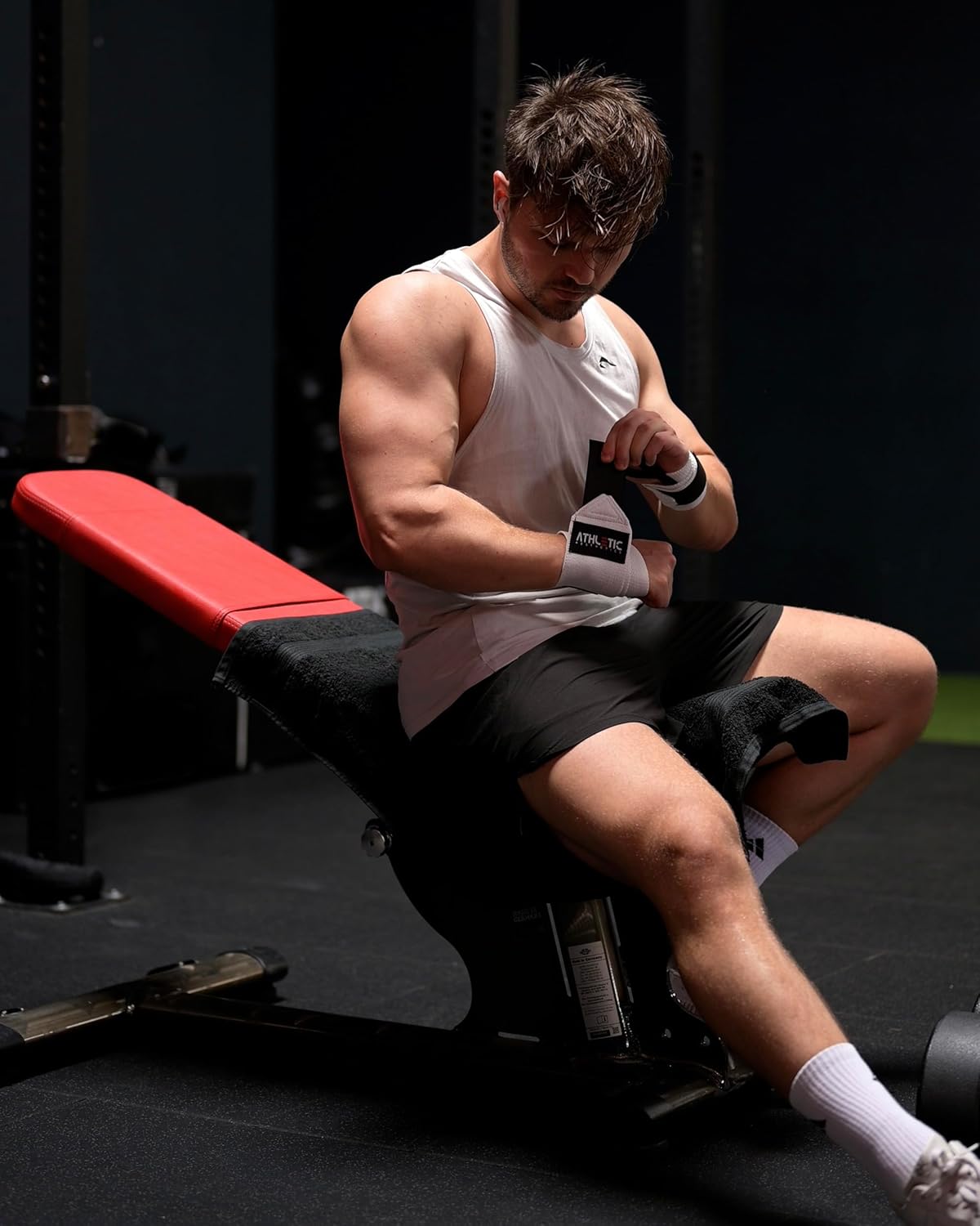 Handgelenkbandagen für Fitness & Krafttraining, Weiss