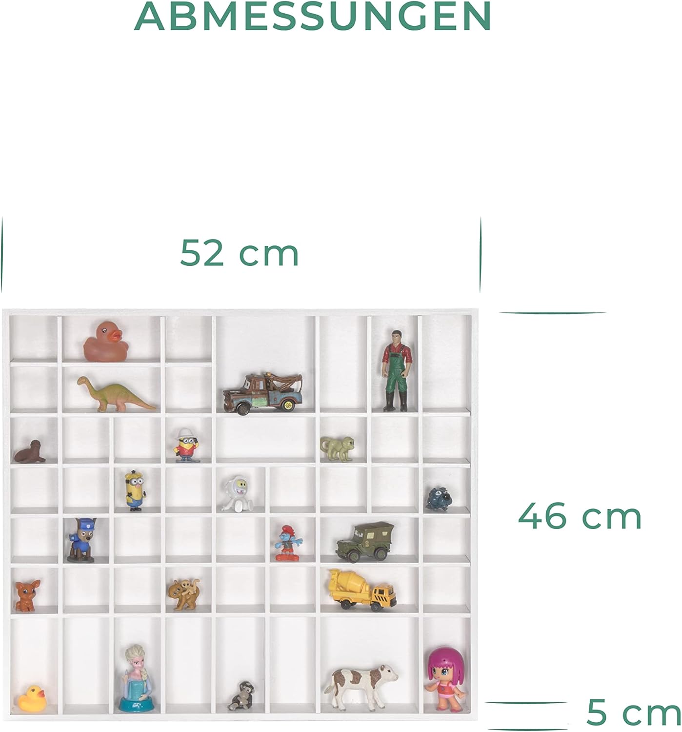 Setzkasten für Sammelgegenstände, 52 x 46 x 5 cm | XL