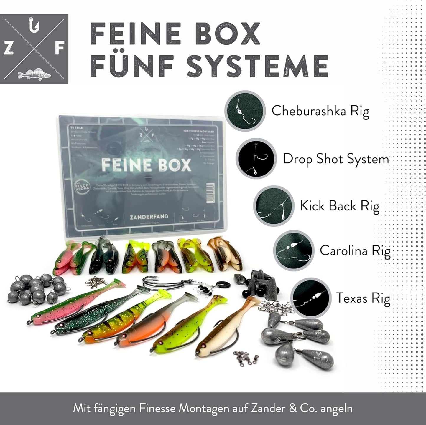 Finesse Angelset für Zander & Barsch
