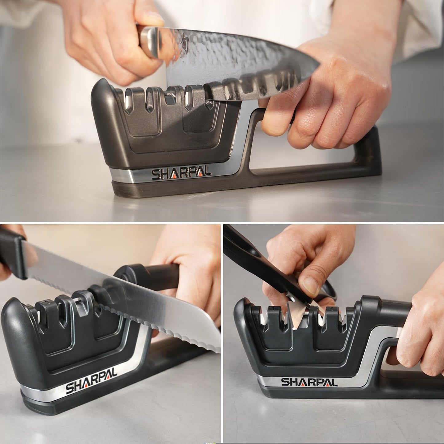 5-in-1 Küchenmesserschärfer 104N, Professioneller 5-in-1