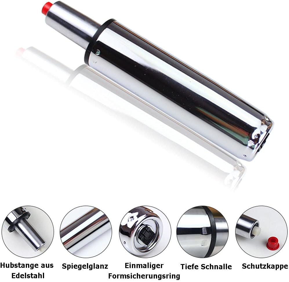 Gasfeder für Bürostuhl, 280mm Chrom