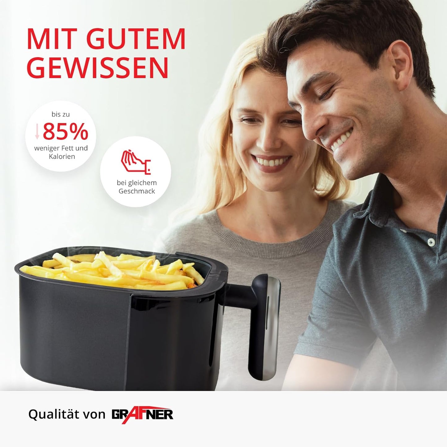 Digitale Heissluftfritteuse HF11138 mit LED-Touchscreen